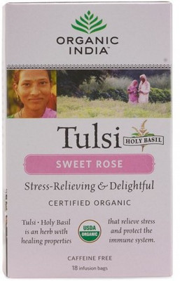 

Organic India Tulsi Sweet Rose Infusion - 18 Tea Bags Infusion Tea(18 g, Bag)