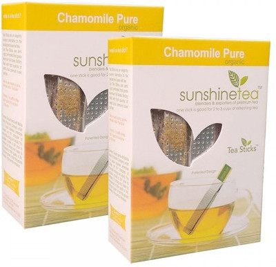 

Sunshine Chamomile Pure Organic Tea - 10 Tea Sticks-Set of 2 Infusion Tea Bag(10 g)