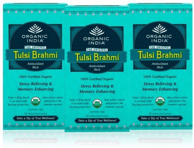 

Organic India Tulsi Brahmi - 25 Tea Bag - Set of 3 Infusion Tea Bag(25 g)
