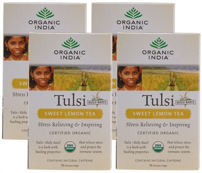 

Organic India Tulsi Sweet Lemon Infusion - 18 Tea Bags- Set of 4 Infusion Tea Bag(18 g)