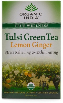 

Organic India Tulsi Tea Lemon Ginger - 18 Tea Bags- Set of 3 Infusion Tea(18 g, Bag)