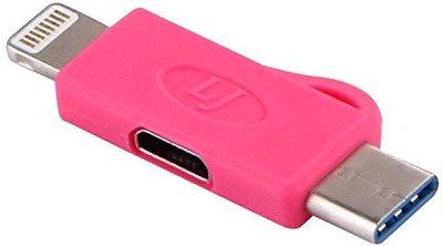 

BB4 3 IN 1 Micro USB to Lightning 8 Pin and Type C Convertor CHARGING Cable USB Adapter(Pink)