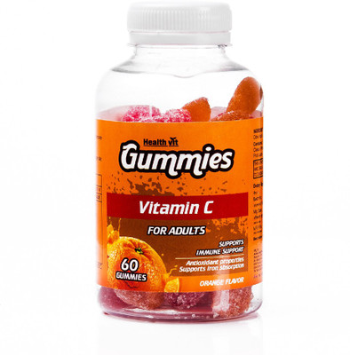 

HealthVit Gummies Vitamin C For Adults Orange Flavour 60 Gummies(60 No)