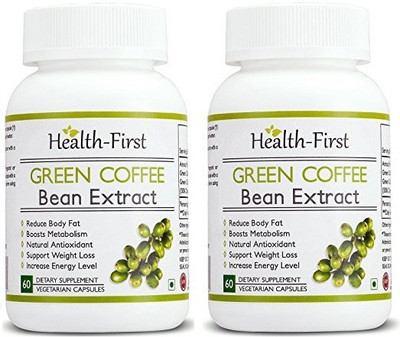 

Health first Green coffee bean Extract, 50 % GCA Weight Loss Supplement, 800 mg, 120 capsules(800 mg)