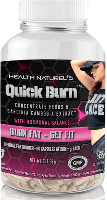 

Health Naturels Health Naturels Quick Burn For Her With Hormonal Balance - 60 Veg Capsules(150 g)