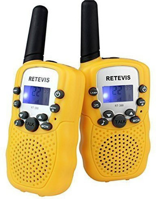

Retevis Kids Walkie Talkie UHF 462.5625-467.7250MHz 22CH LCD Display Flashlight VOX Toy 2 Way Radio For Children RT-388 Walkie Talkie(Yellow)