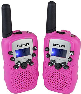 

Retevis Portable Kids Walkie Talkie 22 Channel FRS/GMRS LCD Display Flashlight VOX Toy2 Way Radio for Children RT-388 Walkie Talkie(Pink)