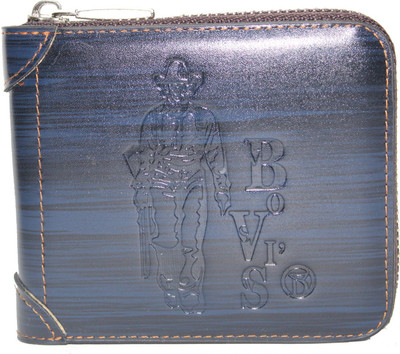 

Bovis Men Blue Genuine Leather Wallet(8 Card Slots)