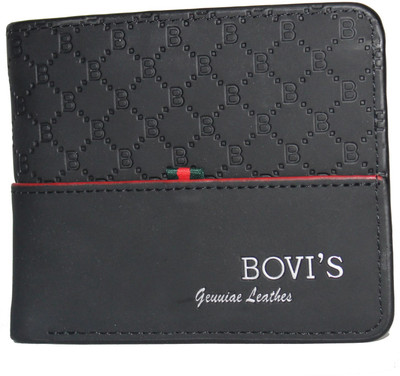 

Bovis Men Black Genuine Leather Wallet(11 Card Slots)