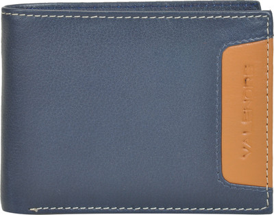 

VALENORE Men Blue Genuine Leather Wallet(5 Card Slots), Navy blue