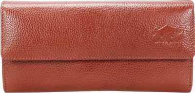 

Kifaaru Women Tan Genuine Leather Wallet(11 Card Slots)