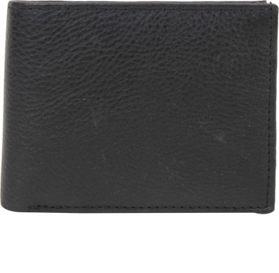 

Leather Hub Men Black Genuine Leather Wallet(6 Card Slots)