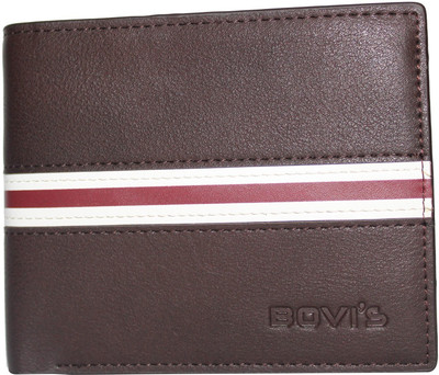 

Bovis Men Brown Genuine Leather Wallet(11 Card Slots)