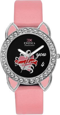 Exotica Fashion EFLM-07-Pink-Black Analog Watch  - For Men & Women   Watches  (Exotica Fashion)