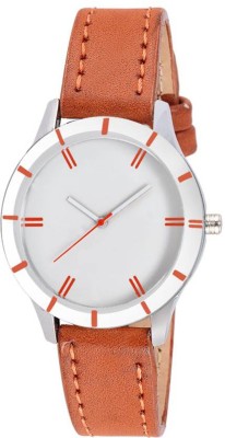 Keepkart White Dial Brown Leather Strap 0078 Watch  - For Women   Watches  (Keepkart)