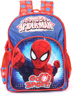 Marvel Spiderman Blue and Red School Bag 18 inches School Bag(Blue, Red, 18 inch)