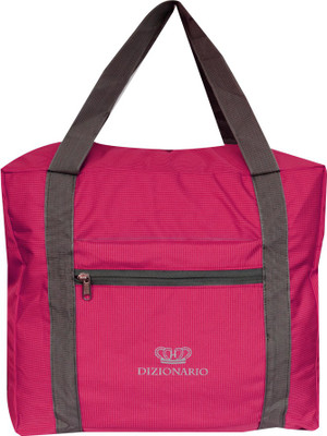 

DIZIONARIO Folding Flight Cabin Size Compliant Expandable Small Travel Bag - Medium(Pink)