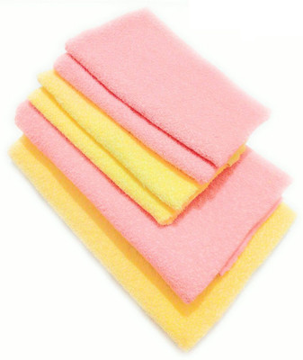 Cotton colors Cotton 400 GSM Bath, Hand Towel Set(Pack of 6)