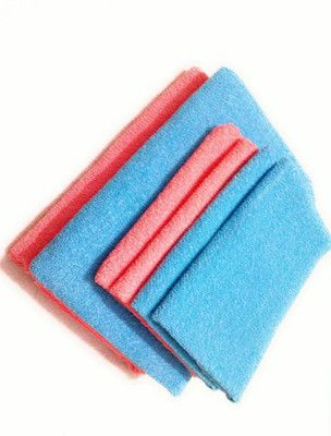 Cotton colors Cotton 400 GSM Bath, Hand Towel Set(Pack of 6)