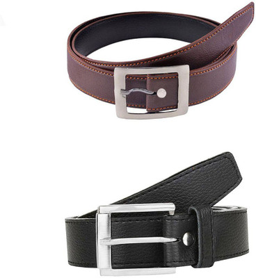 

Fast Foh Men & Women Casual Brown, Black Synthetic Belt