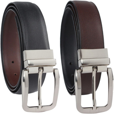 

Tahiro Men Casual, Formal Black, Brown Genuine Leather Belt, Blacknbrown