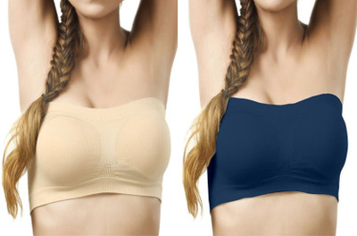 Airsonfab Women Tube Non Padded Bra(Multicolor)