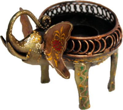

Sancheti Art Proud Elephant Iron 1 - Cup Tealight Holder Set(Multicolor, Pack of 1)