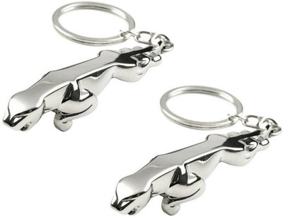 

Gadget Deals Jaguar Set of 2 Limited Edition Metallic Key Chain(Silver)