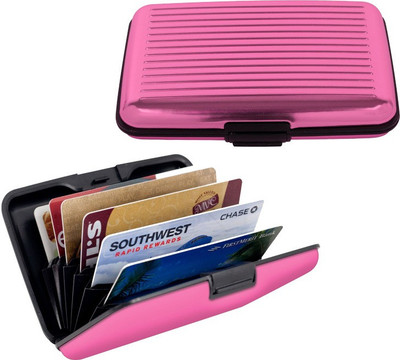 

PeepalComm Pc-Alumapink1pc 6 Card Holder(Set of 1, Pink)