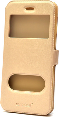 Fonokase Flip Cover for Apple iPhone 6s Plus(Gold)