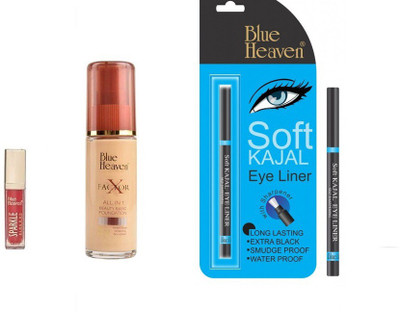 

Blue Heaven x factor foundation,sindoor,kajal(Set of 3)