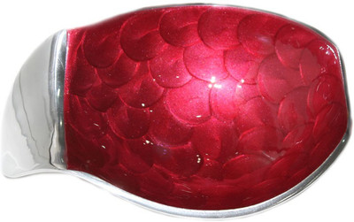 

sarvsiddhi Designer Serving bowl - Red Aluminium Decorative Platter(Red)