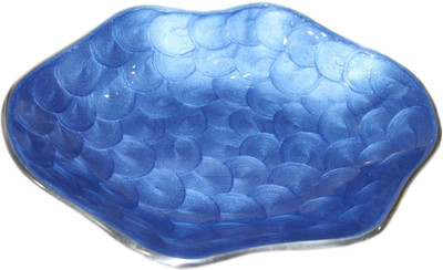 

SARVSIDDHI Designer Fruit Platter - Blue Aluminium Decorative Platter(Blue, Silver)