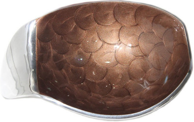 

sarvsiddhi Designer Serving bowl - Brown Aluminium Decorative Platter(Brown)