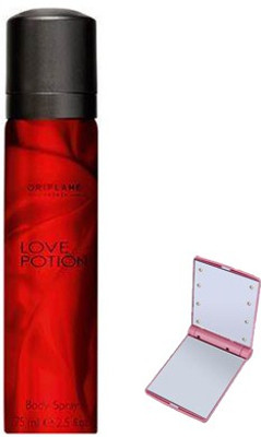 

Oriflame Sweden LOVE POTION PERFUMED BODY SPRAY WITH SMART POCKET MIRROR Body Spray - For Men & Women(75 ml)