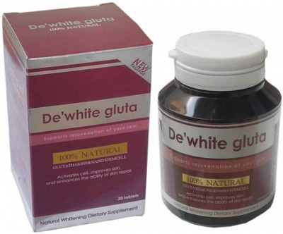 

Gluta 30 Capsules De'White Gluta 2 in 1 Glutathione & Stemcell Baby Face Skin Repair(100 g)