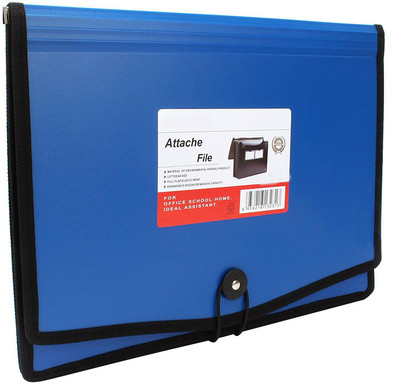 

Shrih Polypropylene Blue Expanding File Folder A4 Paper Size(Set Of 1, Blue)