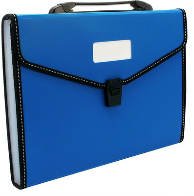 

Shrih Polypropylene Full Expanding A4 Document Blue Organizer Briefcase(Set Of 1, Blue)