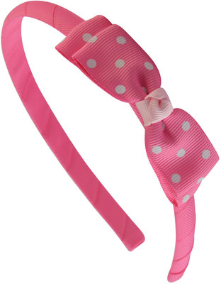 

Sarah Sarah Pink and White Polka Dot Bow Headband for Girls Hair Band(Pink)