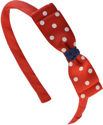 

Sarah Sarah Red with White Polka Dot Bow Headband for Girls Hair Band(Red)