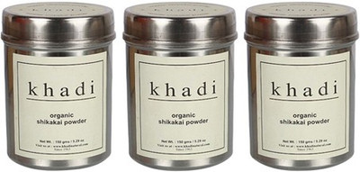 

Khadi Natural Organic Shikakai Powder Set of 3 Hair Color(Brown)