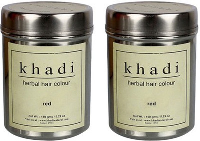 

Khadi Natural Herbal Red Henna Set of 2 Hair Color(Red)