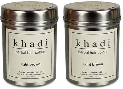 

Khadi Natural Herbal Light Brown Henna Set of 2 Hair Color(Light Brown)