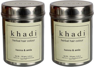

Khadi Natural Herbal Henna & Amla Set of 2 Hair Color(Brown)