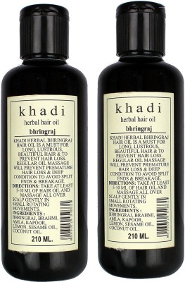 

Khadi Herbal Bhringraj Oil (Twinpack) Hair Oil(420 ml)