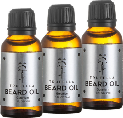 

Trufella Beard Oil - Geranium - Pack of 3 (90mL) Hair Oil(90 ml)
