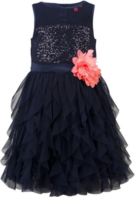 

Toy Balloon Kids Girls Midi/Knee Length Party Dress(Blue, Sleeveless