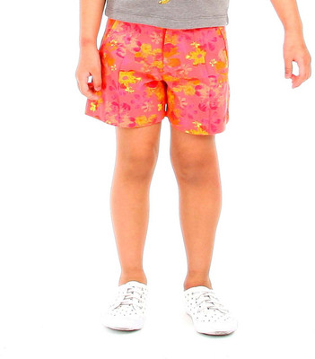 

Cherry Crumble California Short For Girls Floral Print Cotton(Orange, Pack of 1, Orange red print