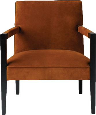 Black Square Solid Wood Living Room Chair(Finish Color - mellamine matt)
