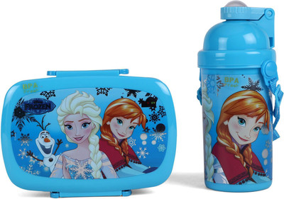 

Disney Frozen Combo Set (Blue) 1 Containers Lunch Box(730 ml), Multicolor